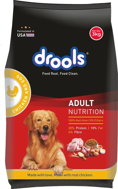 Drools Chicken and Egg Adult Dog Food - 20+1 kg