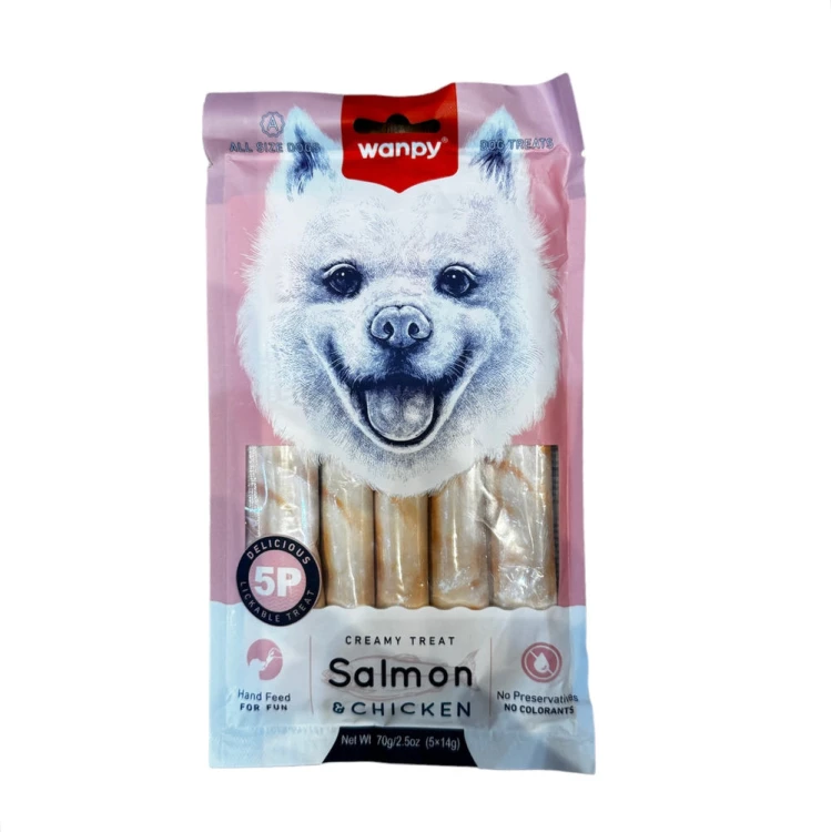 Wanpy Creamy Treat - salmon & chicken  - /14g*5pc