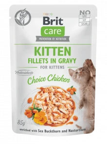 Brit Care Cat Kitten. Fillets in Gravy Choice Chicken  - /85g