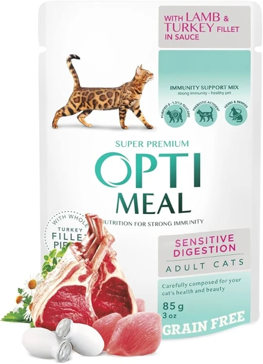 Optimeal sensitive adult lamp and turkey  - /85 gm