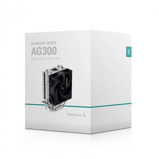مبرد هواء وحدة المعالجة المركزية DEEPCOOL AG300 ذو 3 أنابيب حرارية ومطلي بالنيكل بالكامل ومروحة تبريد PWM لمقبس INTEL وAMD