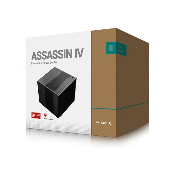مبرد هواء DEEPCOOL ASSASSIN IV 7 أنابيب حرارية ببرج مزدوج 1700 دورة في الدقيقة 140/120 مروحة FDB PWM 100% ممتاز لوحدات المعالجة المركزية من Intel وAMD