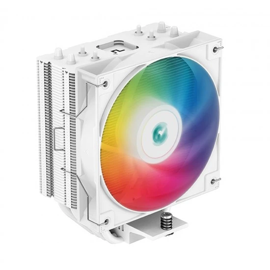 DEEPCOOL GAMMAXX AG400 WH ARGB WH SINGLE-TOWER 120MM STATIC ARGB FAN DIRECT TOUCH COPPER HEAT PIPES مبرد هواء وحدة المعالجة المركزية