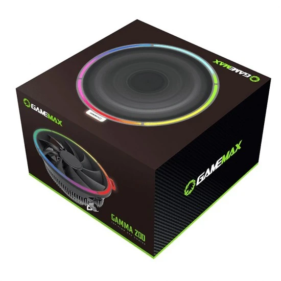 مبرد وحدة المعالجة المركزية GAMEMAX GAMMA 200 بتصميم فريد من نوعه RGB مع قاعدة نحاسية بنمط اللمس المباشر