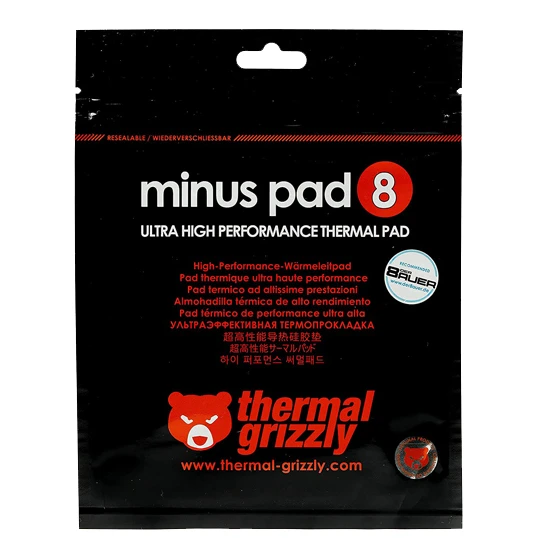 وسادة حرارية فائقة الأداء من THERMAL GRIZZLY MINUS PAD 8 (30X30X0.5MM)