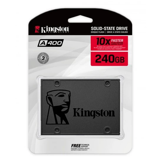 KINGSTON 240GB A400 SATA 3 2.5" SSD داخلي - بديل القرص الصلب لتحسين الأداء