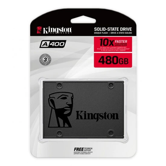 KINGSTON 480GB A400 SATA 3 2.5" SSD داخلي - بديل القرص الصلب لتحسين الأداء