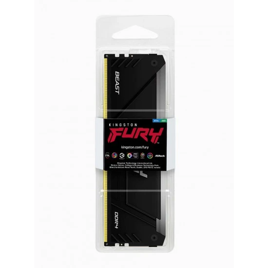 KINGSTON FURY 16GB 3600MHZ DDR4 RAM CL18 BEAST BLACK RGB DESKTOP MEMORY