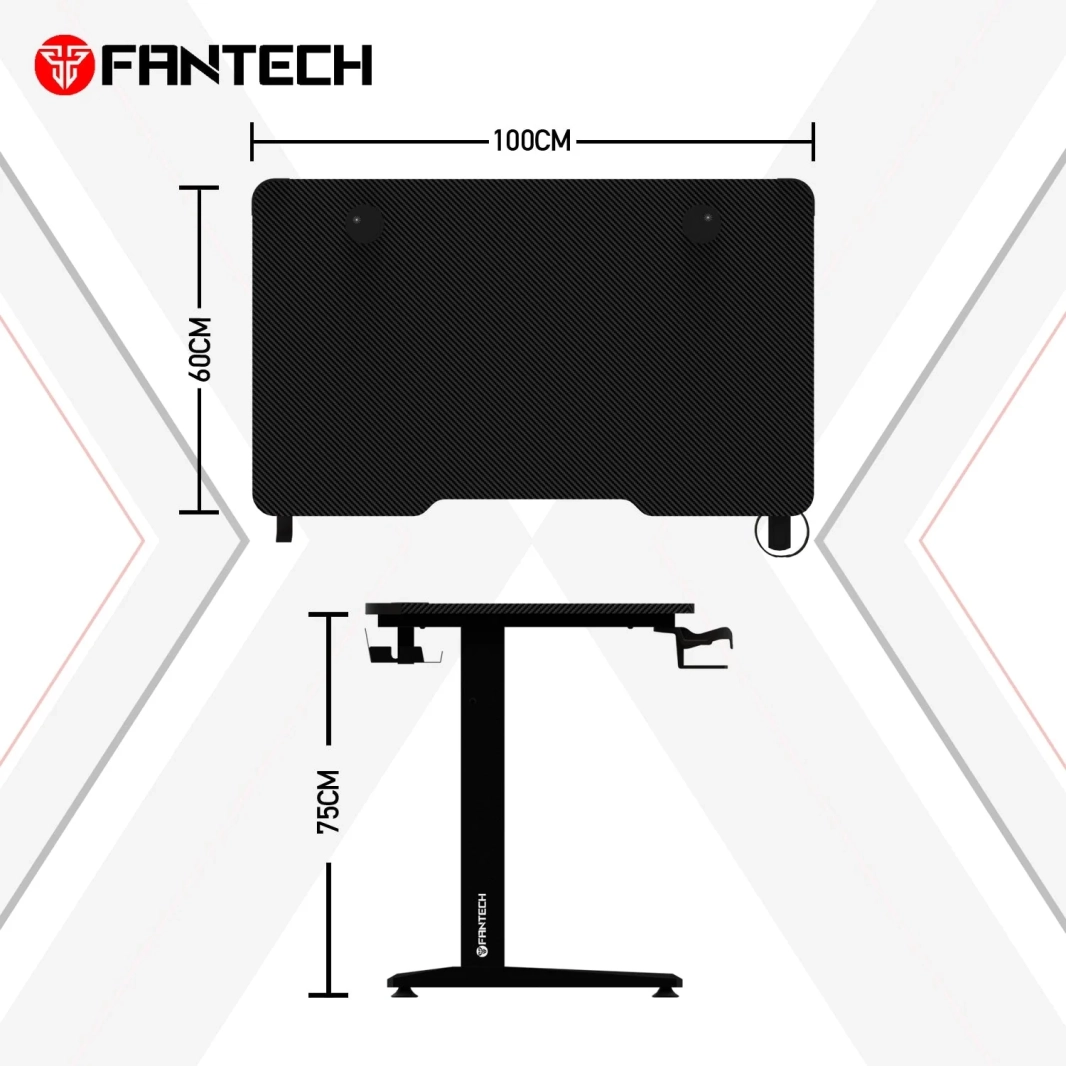 مكتب ألعاب Fantech Tigris GD210 بإضاءة RGB وسطح كبير أنيق ومميز مع إدارة الكابلات
