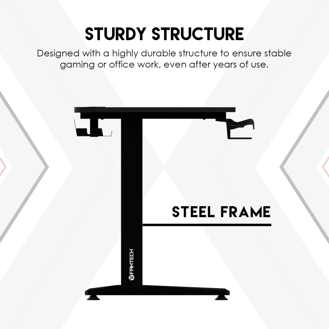 Fantech Tigris GD214 Gaming Desk RGB Illumination Premium and Sleek Large Surface with Cable Management