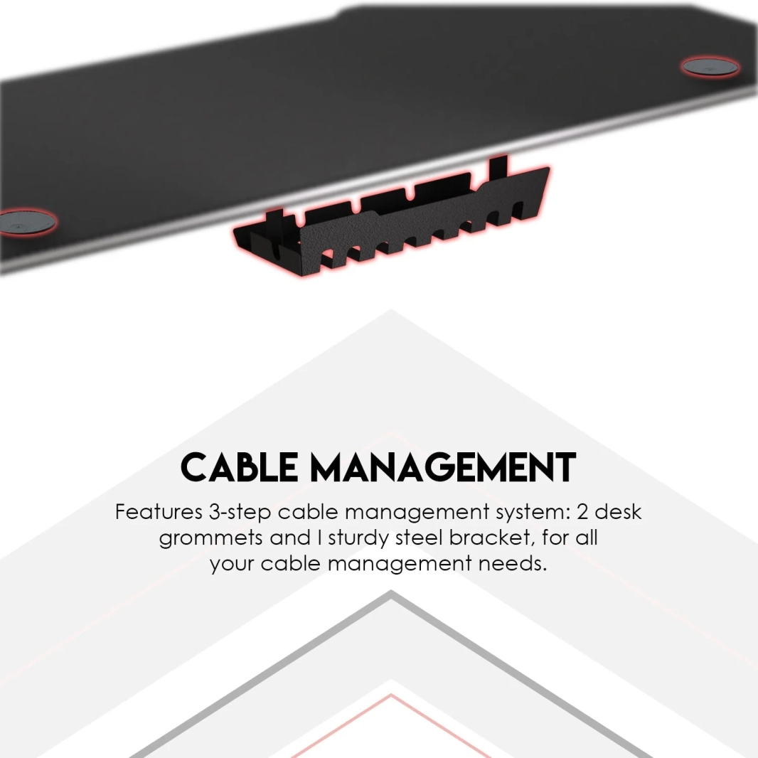 Fantech Tigris GD214 Gaming Desk RGB Illumination Premium and Sleek Large Surface with Cable Management