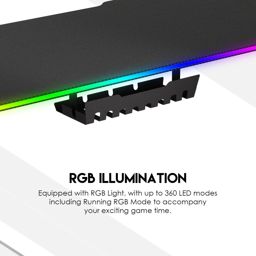 Fantech Tigris GD214 Gaming Desk RGB Illumination Premium and Sleek Large Surface with Cable Management