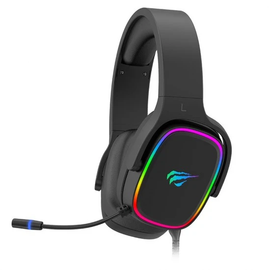 سماعة ألعاب خفيفة الوزن من HAVIT GAMENOTE 7.1 USB SUPER 50MM SPEAKER 3D SURROUND SOUND RGB LED