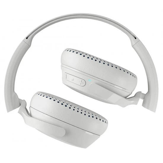 سماعات رأس لاسلكية SKULLCANDY RIFF بشحن سريع وتشغيل لمدة 12 ساعة وعناصر تحكم مدمجة - لون أبيض قرمزي