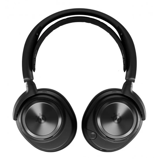 سماعة الألعاب اللاسلكية STEELSERIES ARCTIS NOVA PRO عالية الدقة مع خاصية إلغاء الضوضاء النشطة لأجهزة الكمبيوتر وبلاي ستيشن - باللون الأسود