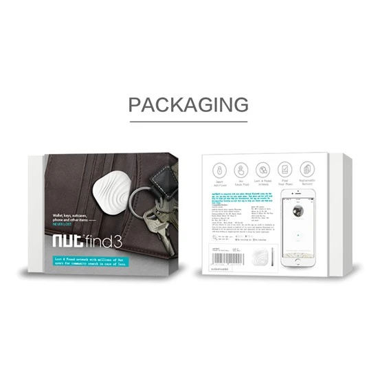 مجموعة NUT FIND 3 SMART TRACKER 4 PACK لعدم فقدان أغراضك أبدًا باستخدام التطبيق على هاتفك