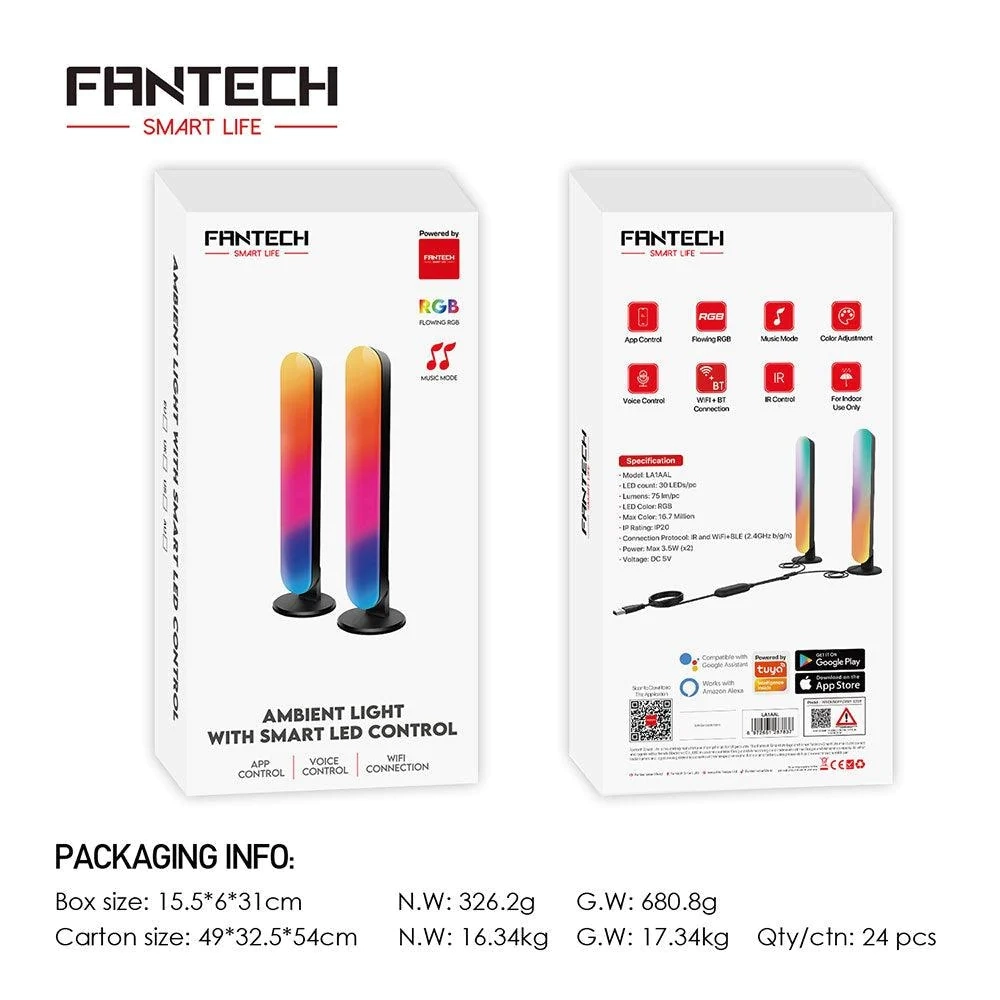 إضاءة محيطية Fantech LA1AAL مع تحكم LED ذكي