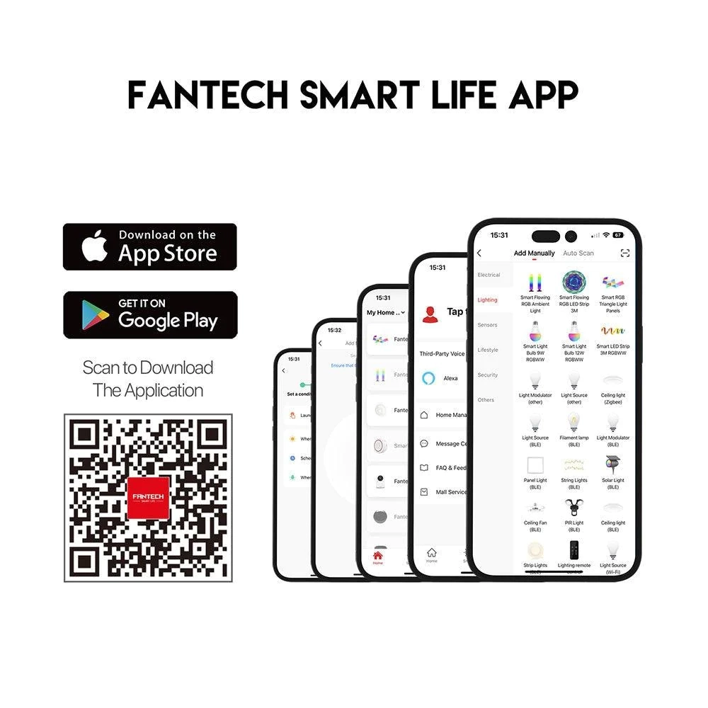مجموعة لوحات إضاءة مثلثية ذكية RGB من Fantech SLP0103 + LA1ALP مكونة من 6 قطع