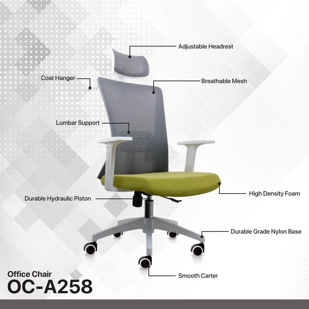 كرسي مكتب FANTECH OC-A258 – أسود