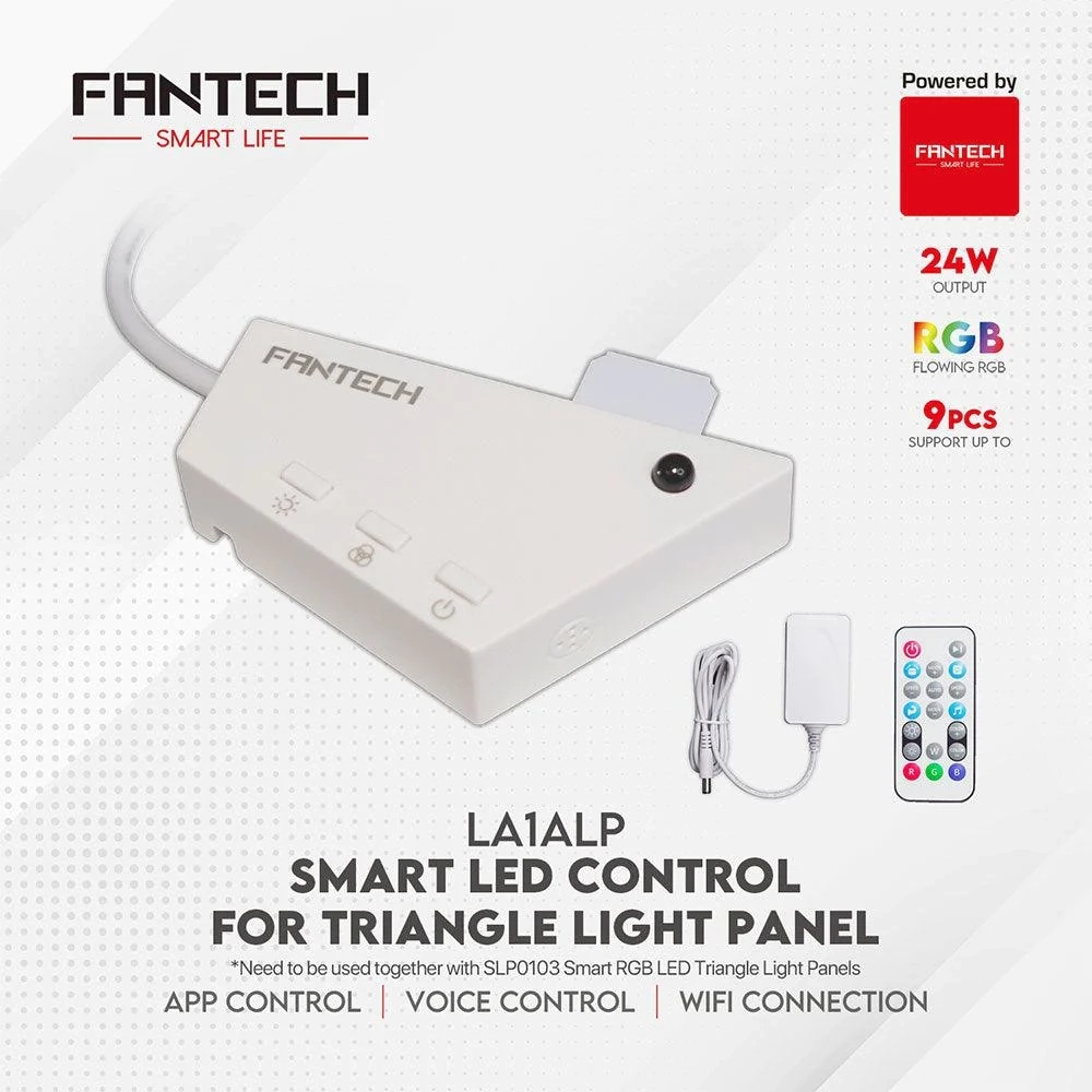 مجموعة لوحات إضاءة مثلثية ذكية RGB من Fantech SLP0103 + LA1ALP مكونة من 6 قطع