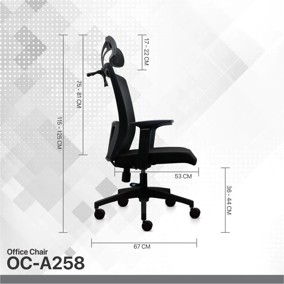 كرسي مكتب FANTECH OC-A258 – أسود
