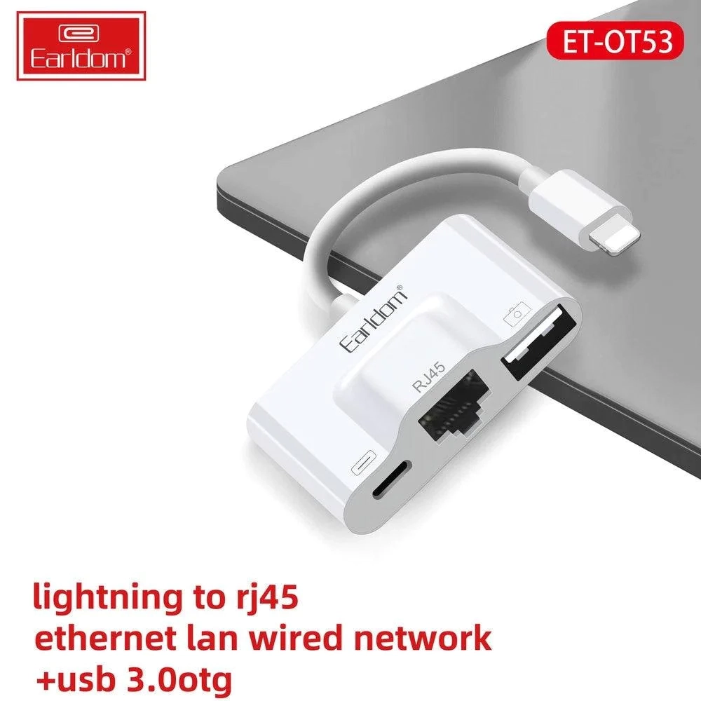 Earldom OT53 Lightning Adapter 3in1