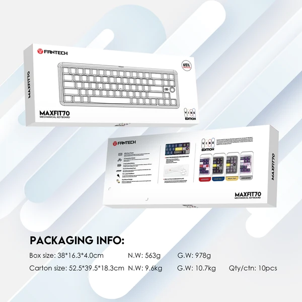 لوحة مفاتيح الألعاب الميكانيكية GRAND COBALT من Fantech Maxfit70 MK911 Vibe Edition