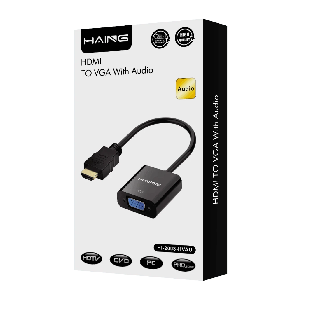توصيل HDMI إلى VGA مع صوت عالي الجودة