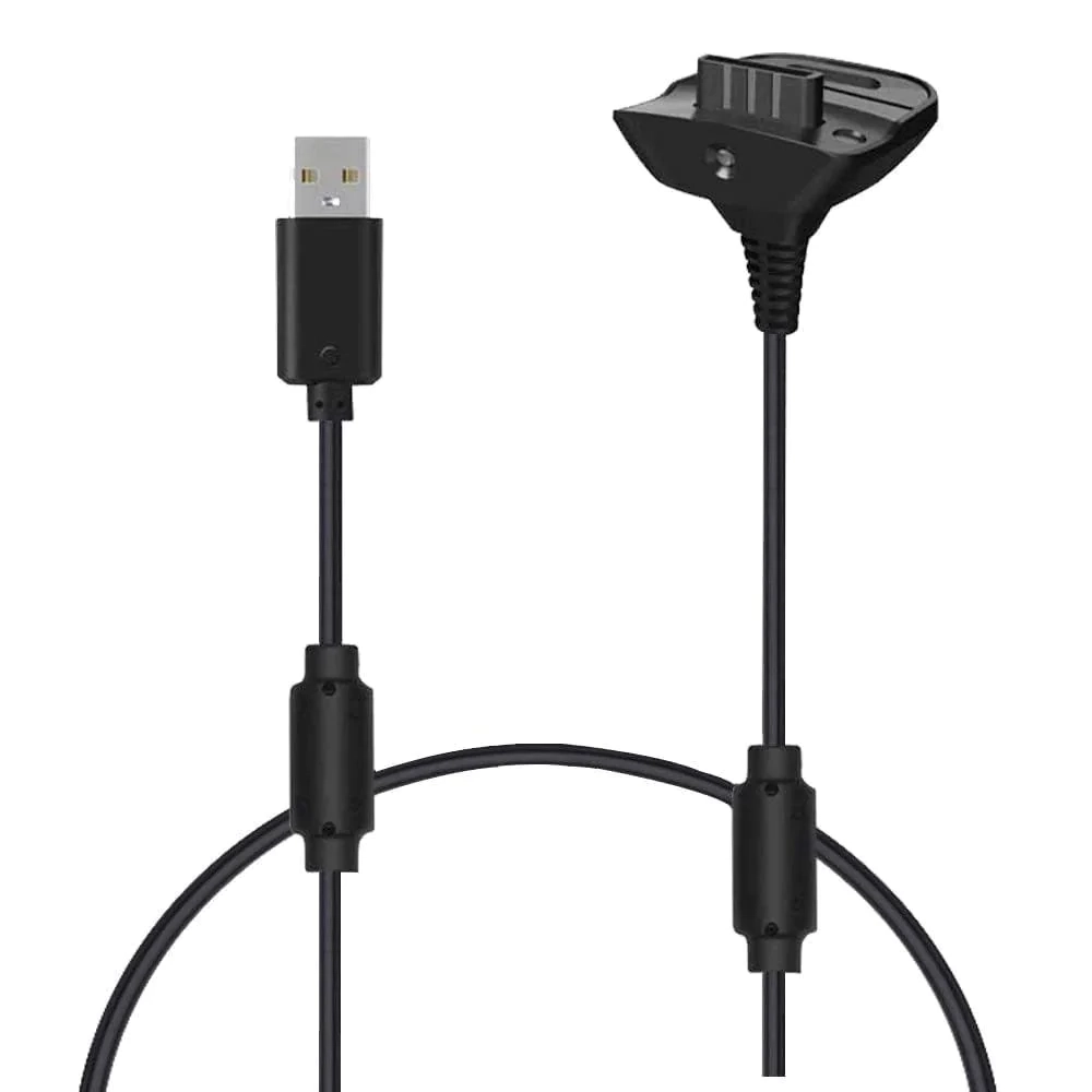 كابل شحن USB لوحدة تحكم الألعاب اللاسلكية Xbox 360 بطول 1.5 متر