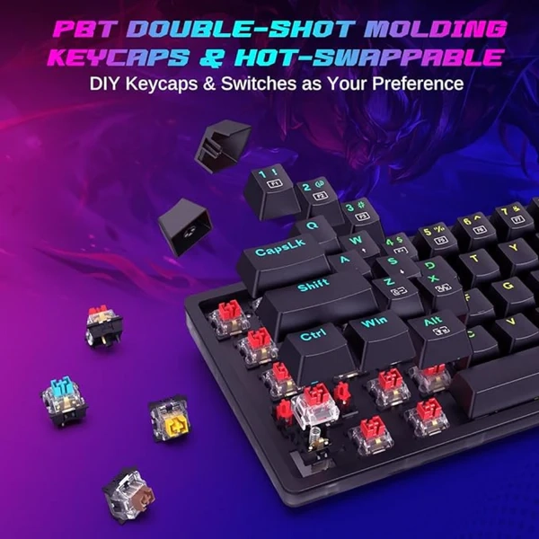 Redragon Akali K642-RGB 60% Hot-Swappable