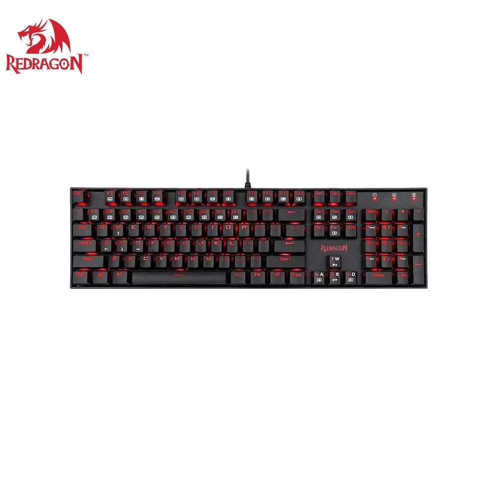 لوحة مفاتيح ميكانيكية Redragon K551-1 MITRA بإضاءة خلفية RGB ومفاتيح زرقاء
