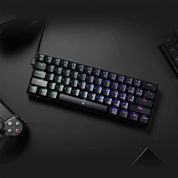 لوحة مفاتيح الألعاب Redragon K630 Dragonborn 60% RGB باللون الأحمر
