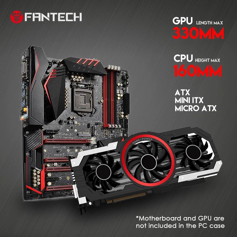 صندوق FANTECH AERO CG80 RGB MIDDLE TOWER