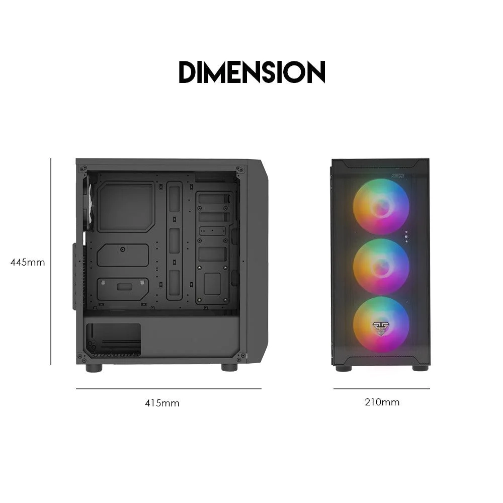 صندوق FANTECH AERO CG80 RGB MIDDLE TOWER