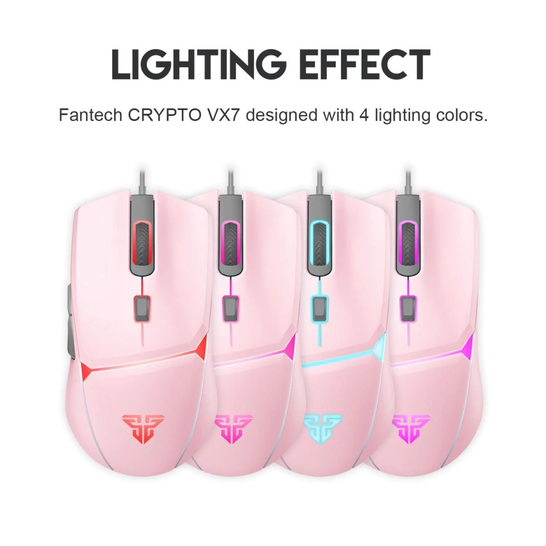 ماوس الألعاب FANTECH CRYPTO VX7 SAKURA EDITION MACRO
