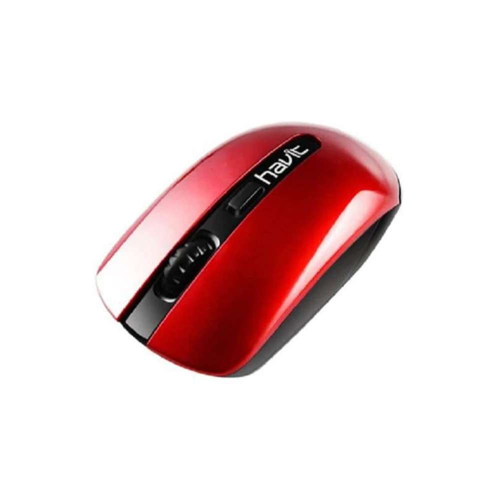 ماوس هافيت اللاسلكي ‎Hv-Ms989Gt ماوس بصري لاسلكي متعدد الاستخدامات 2.4 جيجا هرتز و 1600 نقطة في البوصة - أحمر