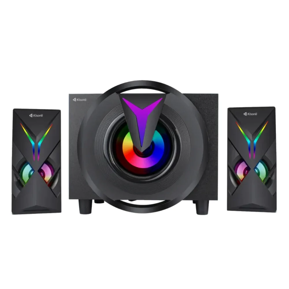 مكبرات صوت Kisonli TM-1000U الإبداعية ذات الطاقة الصوتية 2.1 مكبر صوت مسرح منزلي