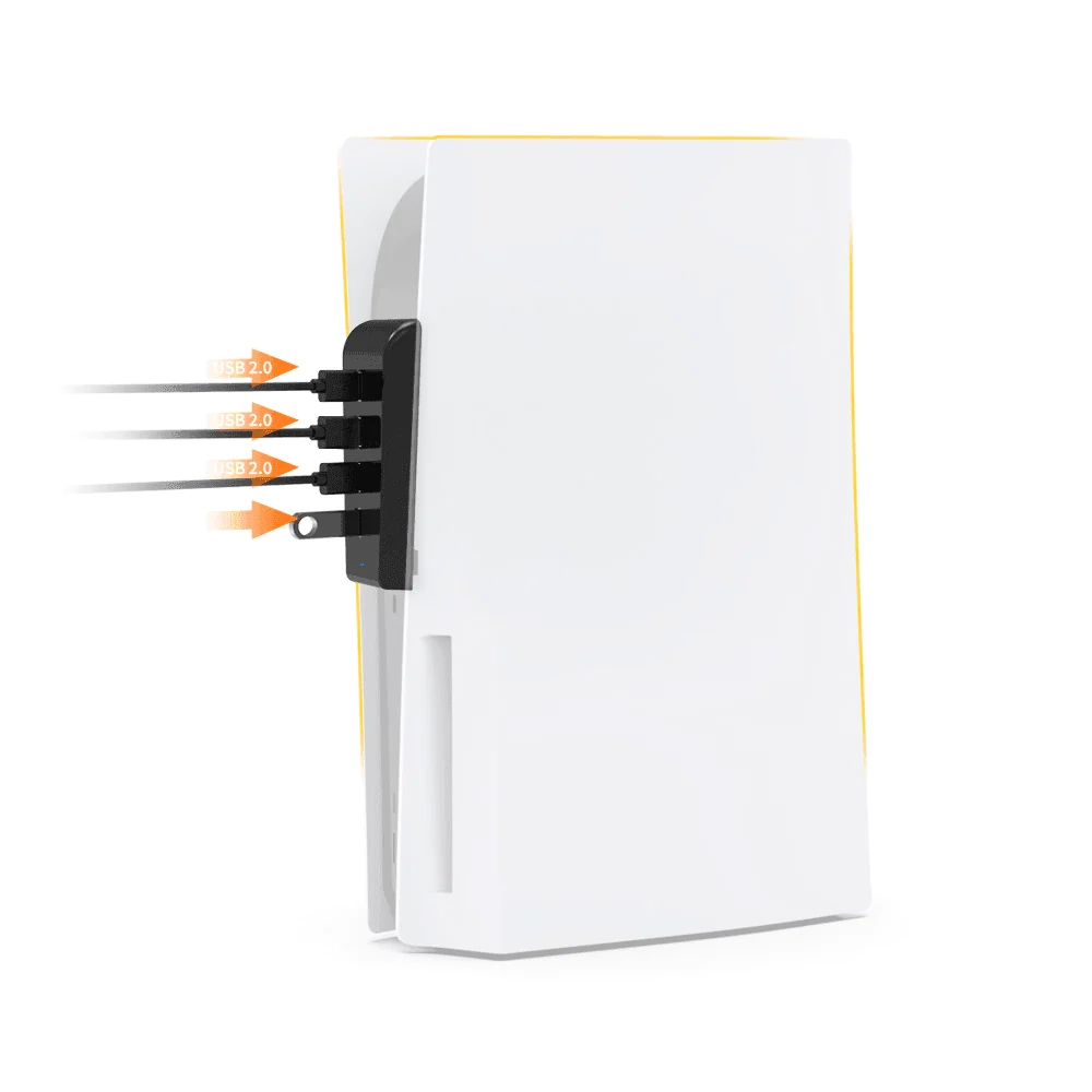 موزع USB 2.0 من 1 إلى 4 من DOBE لوحدة تحكم الألعاب PS5 TP5-0576