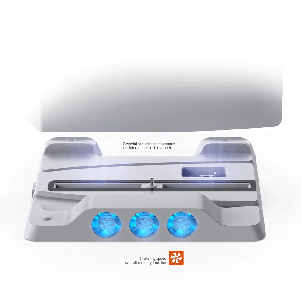 قاعدة مروحة تبريد متعددة الوظائف TP5-1507 من Dobe لوحدة تحكم PS5