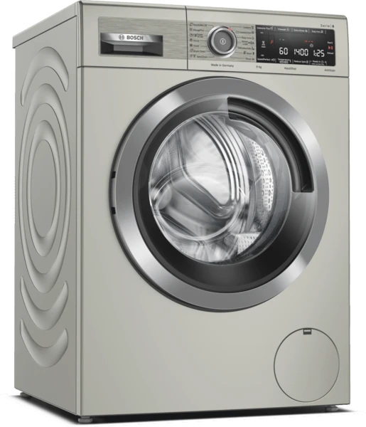 غسالة ملابس 9 كجم 1400 دورة في الدقيقة 4D Wash Serie8 A+++ فضي