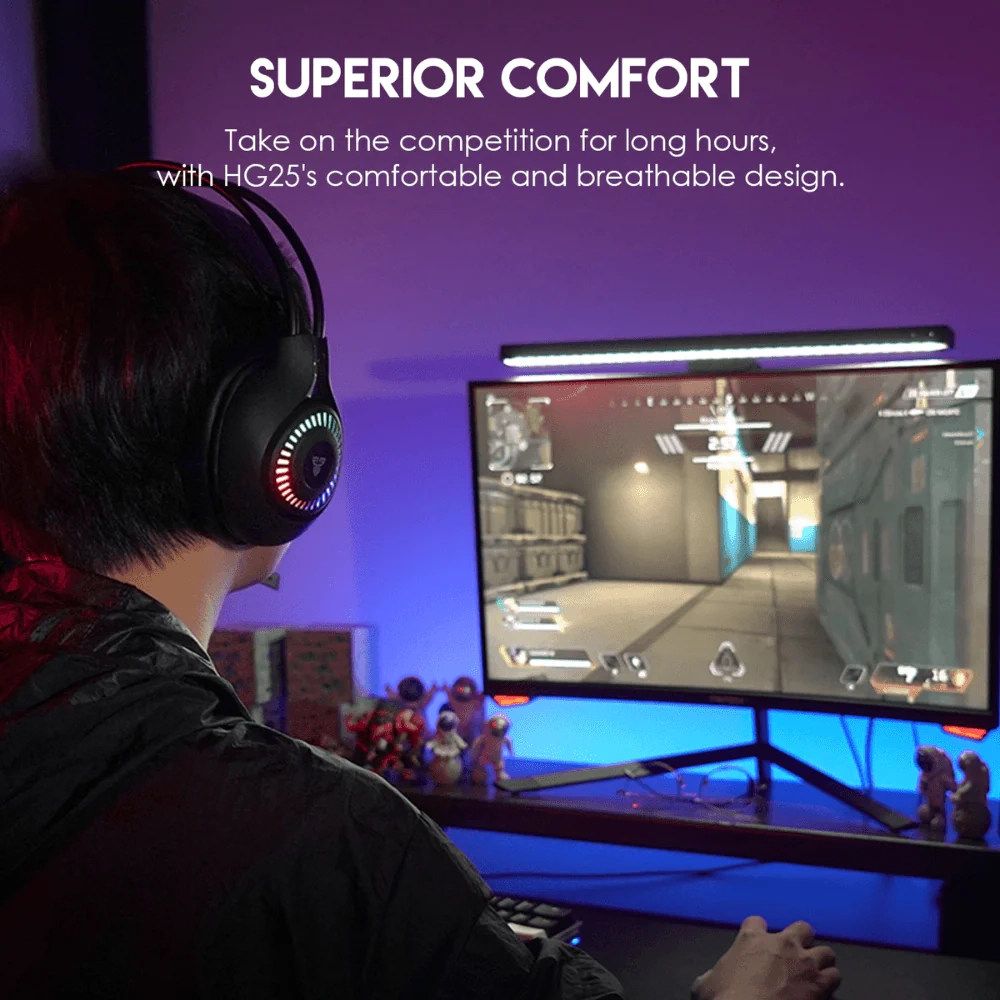 سماعة الألعاب Fantech Orbit HG25 7.1 بصوت محيطي افتراضي