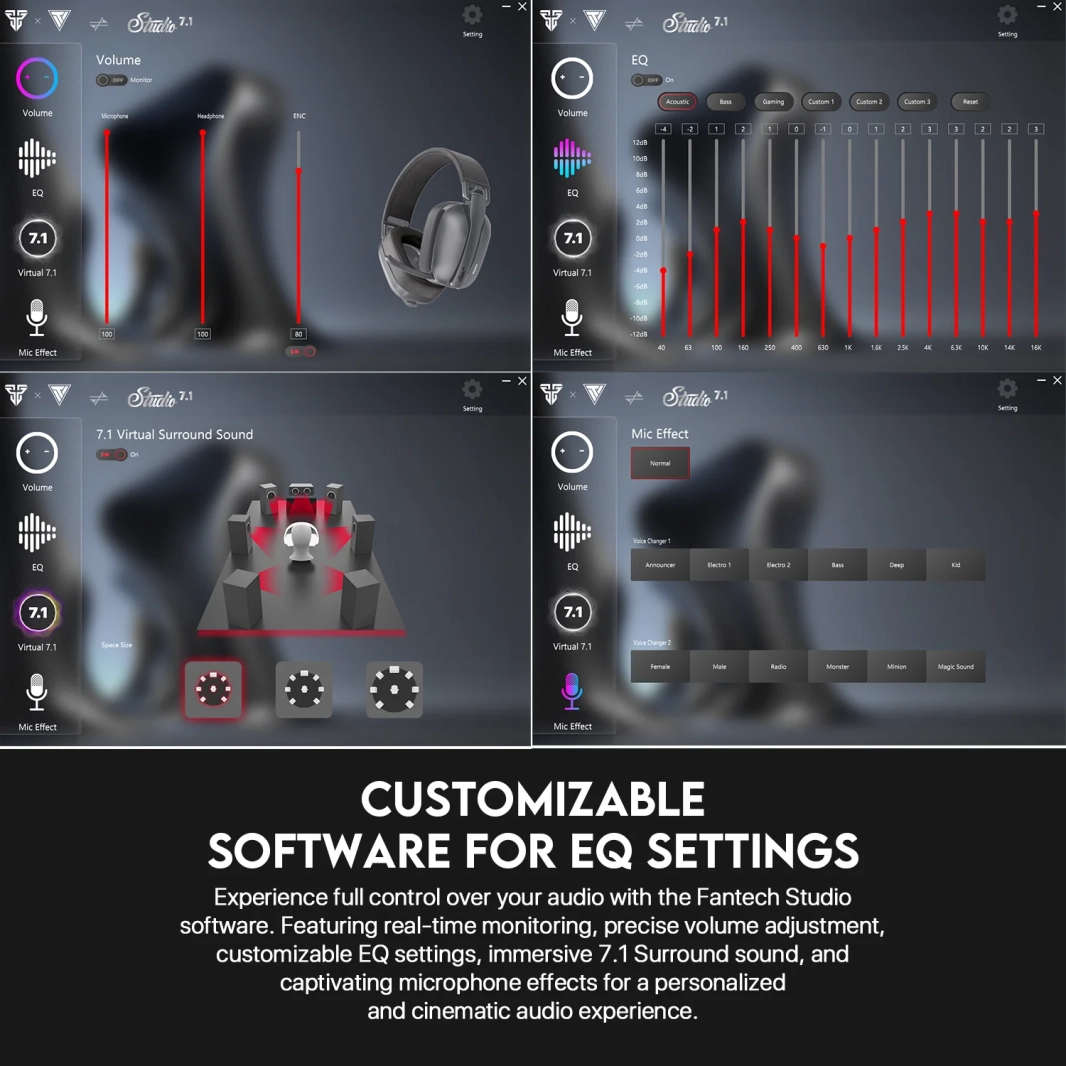 سماعة الرأس اللاسلكية Fantech Studio WHG03