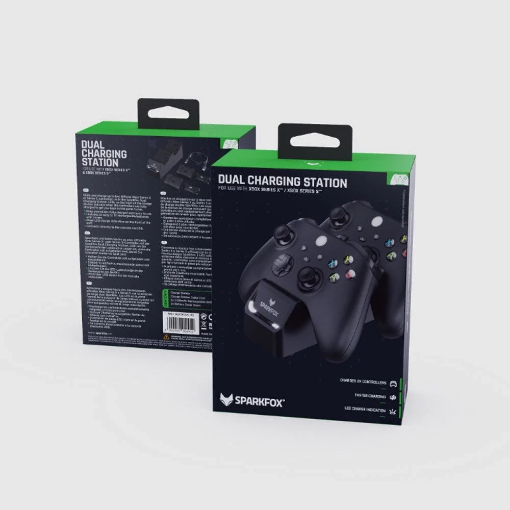 محطة شحن مزدوجة من Spark Fox لأجهزة Xbox Series X/ Xbox Series S
