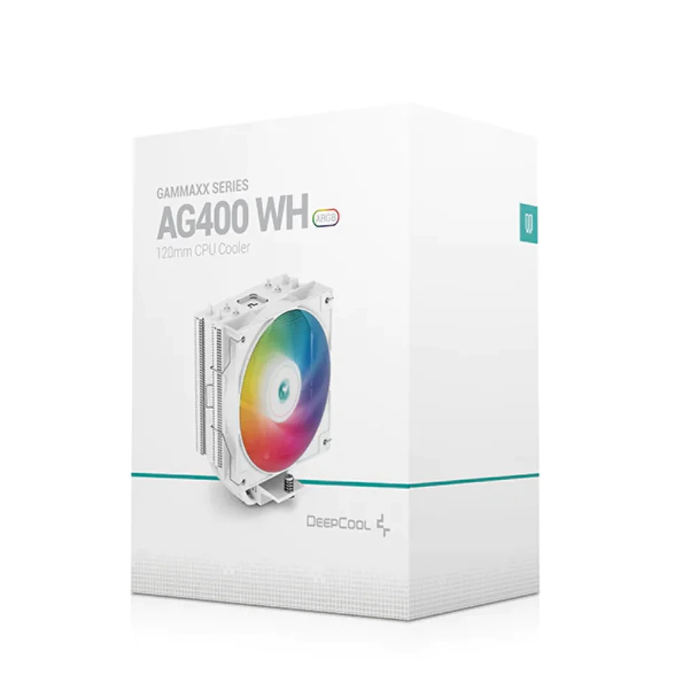 مبرد وحدة المعالجة المركزية DeepCool AG400 WH ARGB أحادي البرج مقاس 120 مم