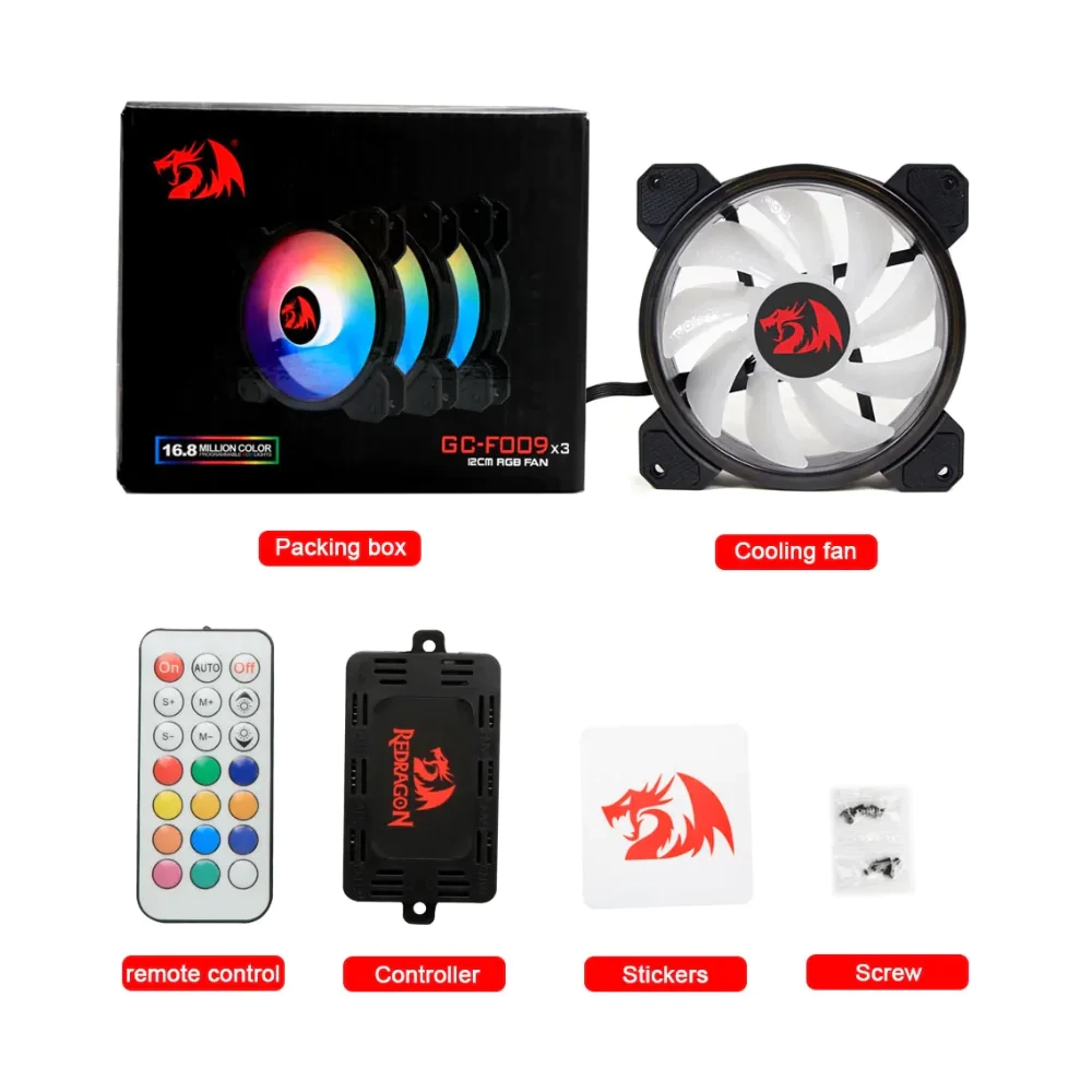 مروحة تبريد الكمبيوتر Redragon GC-F009