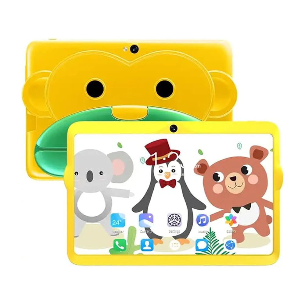CCIT KT100 Pro 7 Inch HD Screen Kids Tablet With 4 GB RAM 128 GB ROM 3000 mAh Battery Yellow