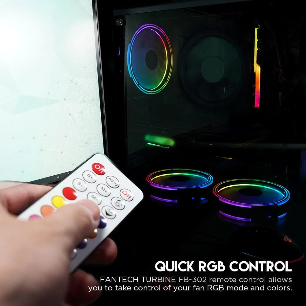 مروحة كمبيوتر TYPHOON FB302 قابلة للتوجيه RGB