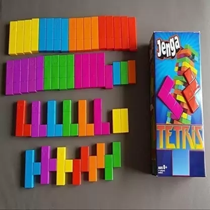 DEVISHA Colorful Combine Jenga Tower Up Stacking Game Set for Kids Party & Fun Games Board Game
