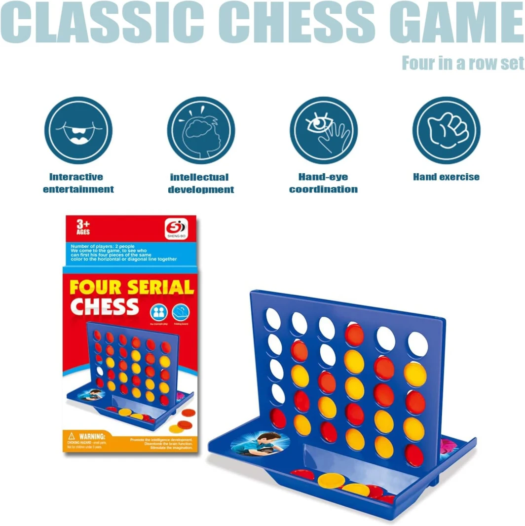 Four Serial Chess Connect 4 Toy, Multi Color