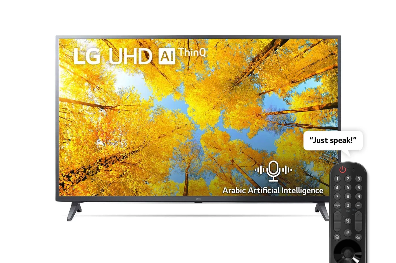 تلفزيون LG UHD 4K مقاس 43 بوصة سلسلة UQ7500، 4K Active HDR WebOS Smart ThinQ AI